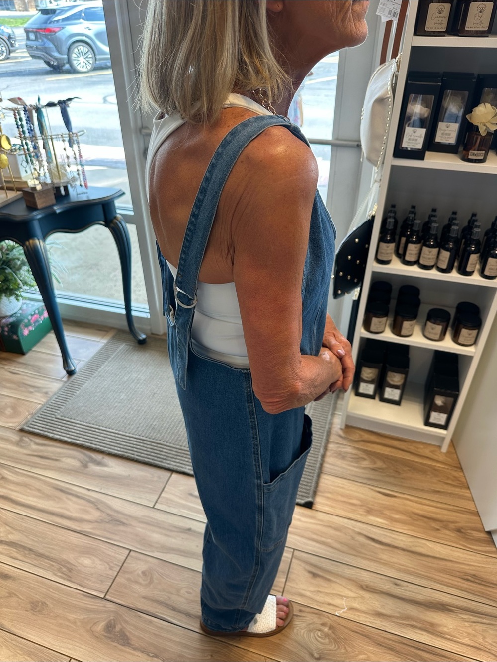 eesome Blue Denim Overall Jumpsuit - Picture 6 of 6